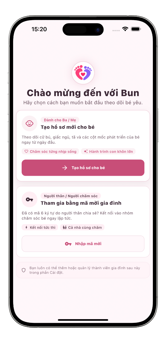 Chào mừng đến với Bun - Kết nối gia đình
